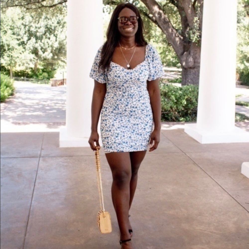 NWT All in Favor Sasha Ruched Minidress